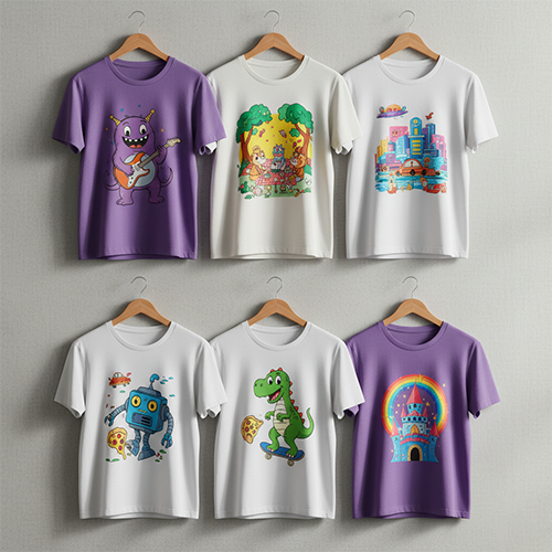 Cartoon T-Shirt Designs Vectors