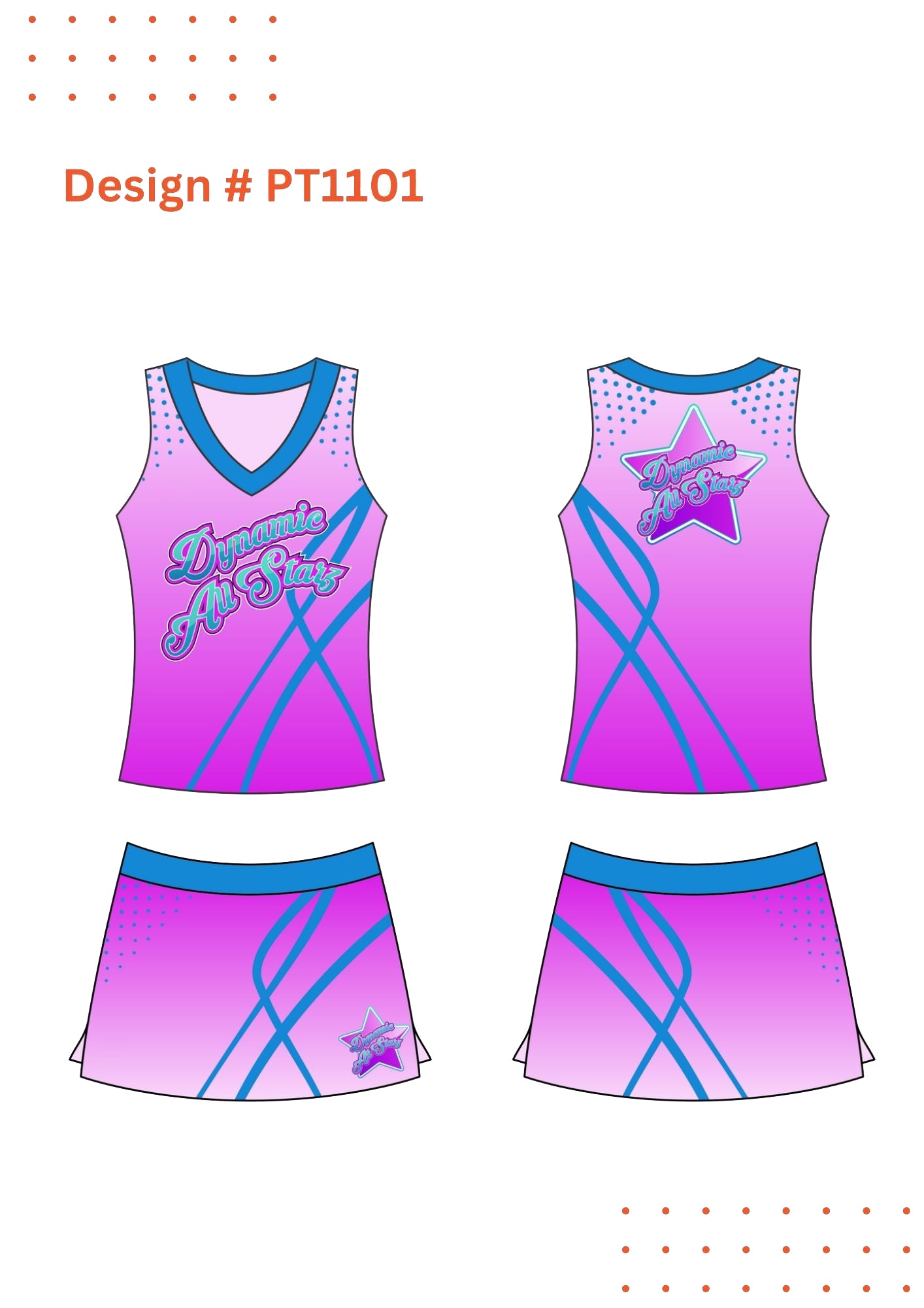 Custom Cheerleading Uniform Mockups