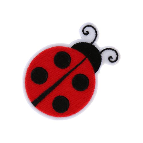 Lady Bug Iron-On Patch – Cute and Colorful Embroidered Patch for Apparel and Accessories ( 3 x 3 inche )