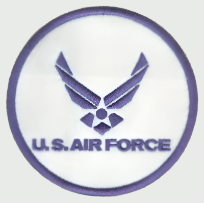 US Air Force Patches for iron on backing  (5x4 inche )