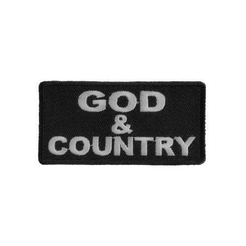 God and Country Christian Patch - A Bold Tribute to Faith and Patriotism ( 3 x 2  inches )