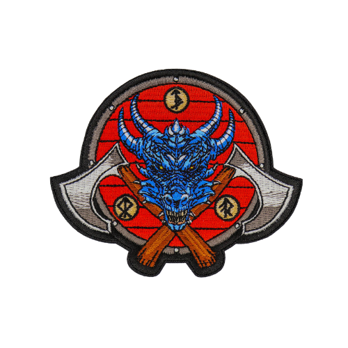 Viking Dragon Axes Embroidered Patch product image 1