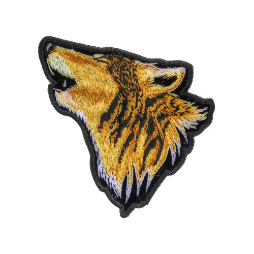 Howling Wolf Small Patch – Embroidered Patch for Personal Flair ( 4.5 x 5 inches )