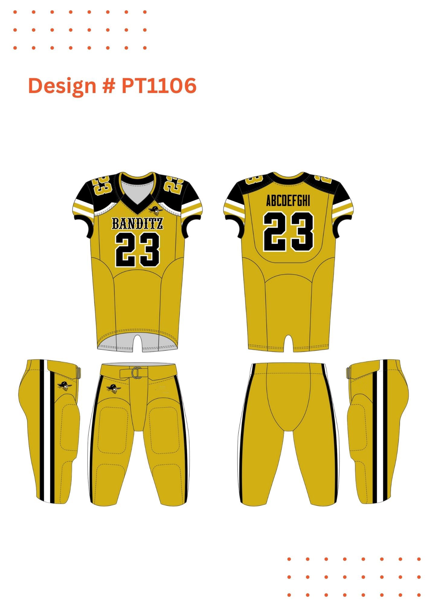 Custom Football Uniform Mockups