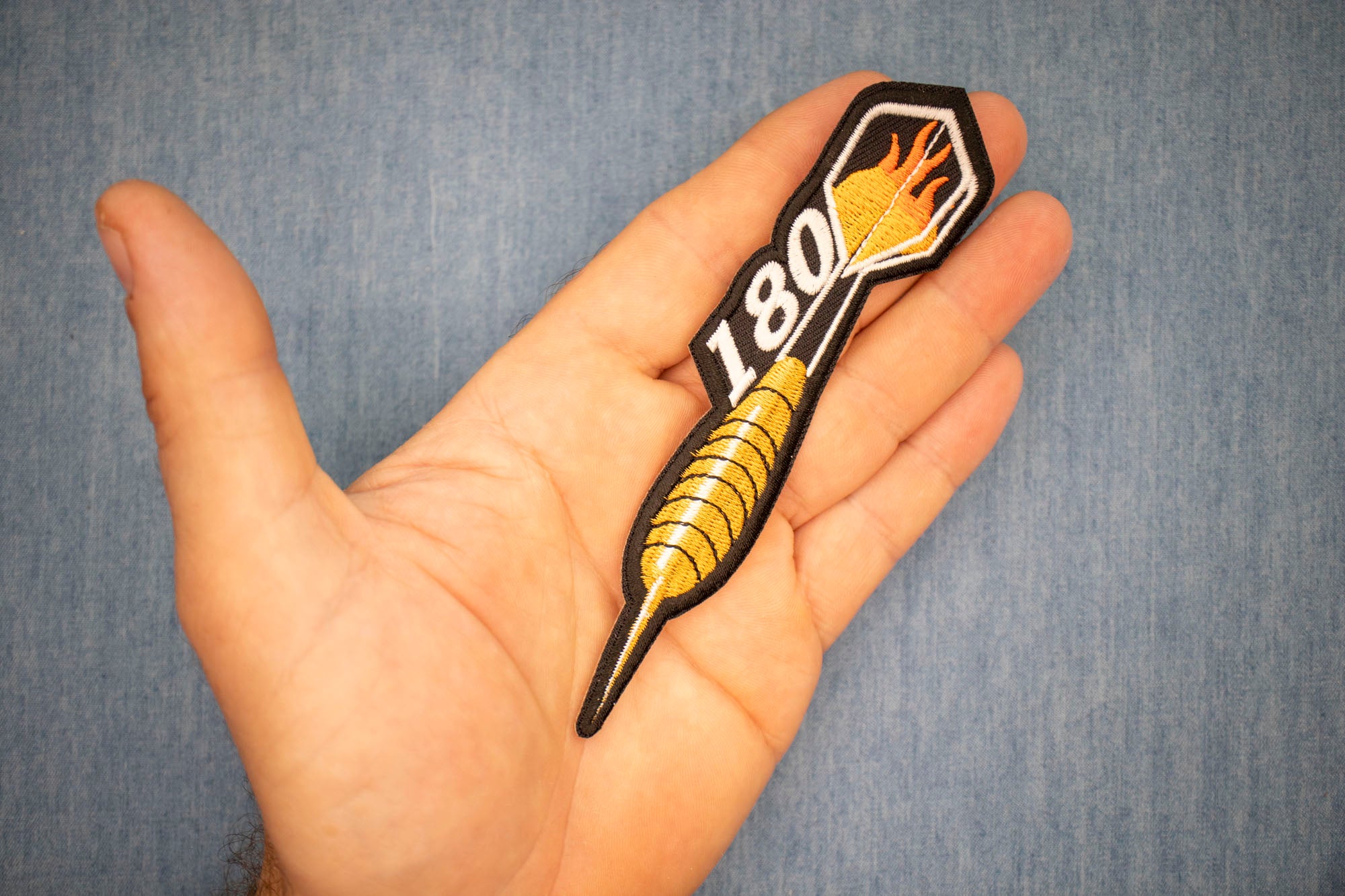 180 Dart Throw Embroidered Patch - Celebrate Your Perfect Score (  4 x 3 inches )