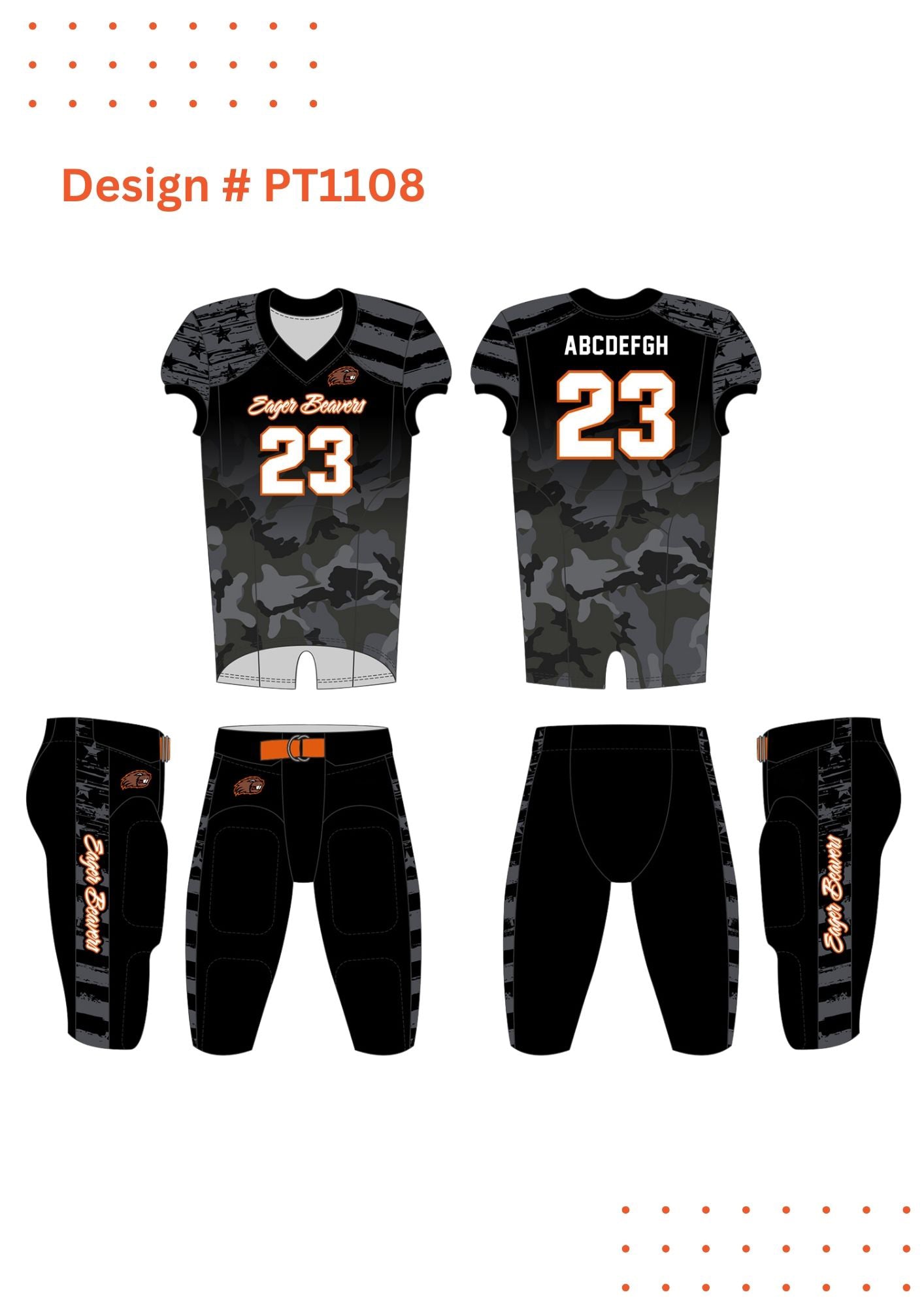 Custom Football Uniform Mockups