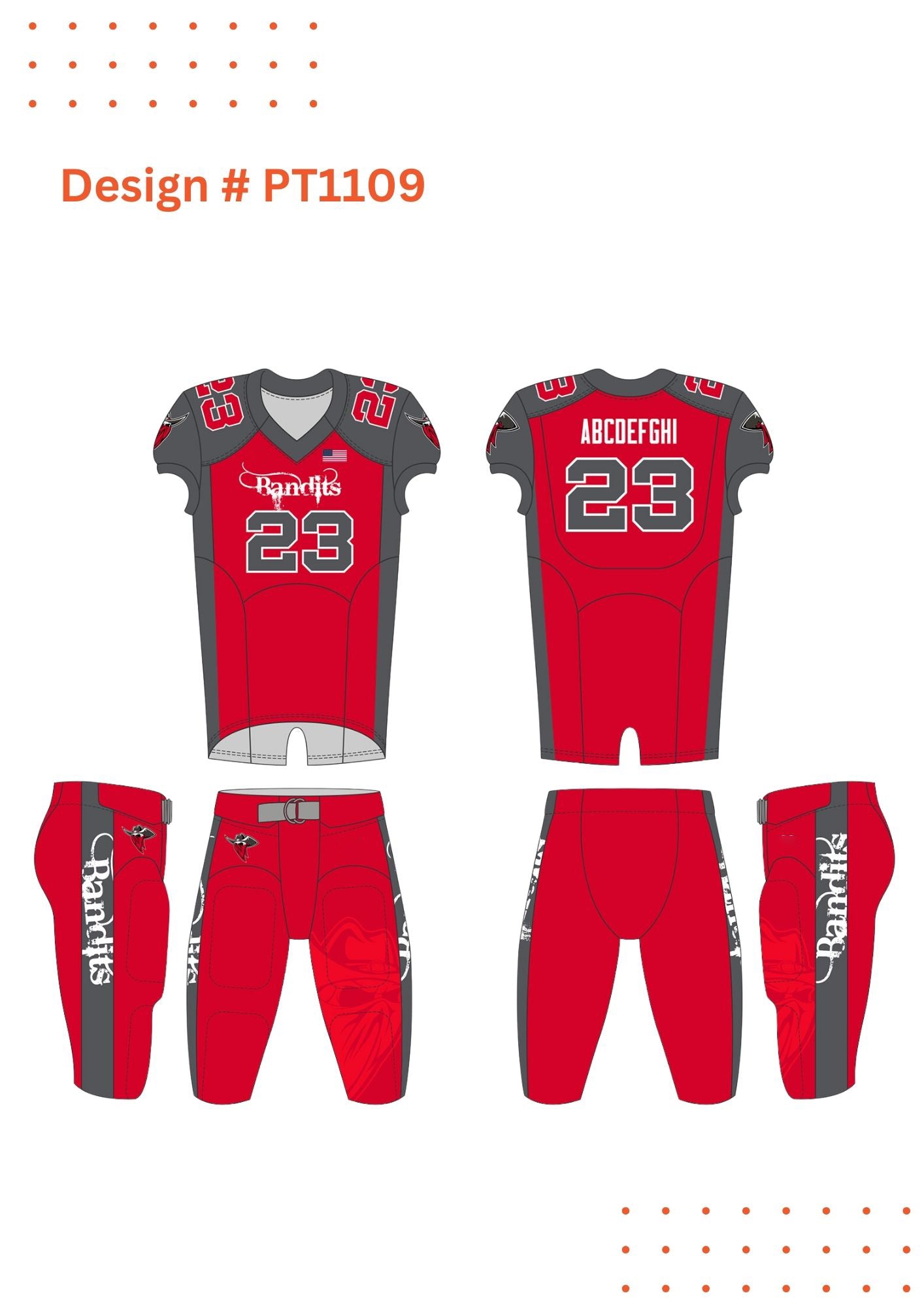 Custom Football Uniform Mockups