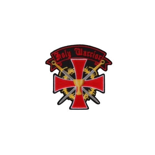 Holy Warrior Christian Patch - A Powerful Symbol of Faith and National Pride ( 3 x 2  inches )