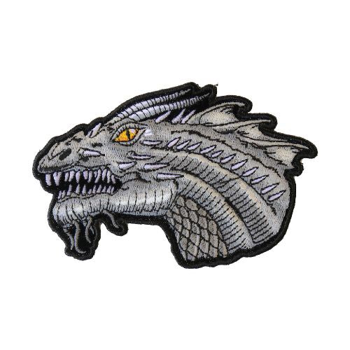 Small Dragon Yellow Eyes Embroidered Patch front product view