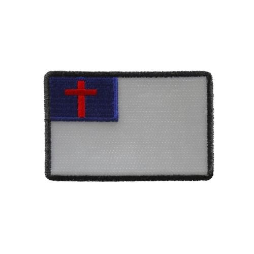 Christian Flag Black Border Embroidered Patch product image 1