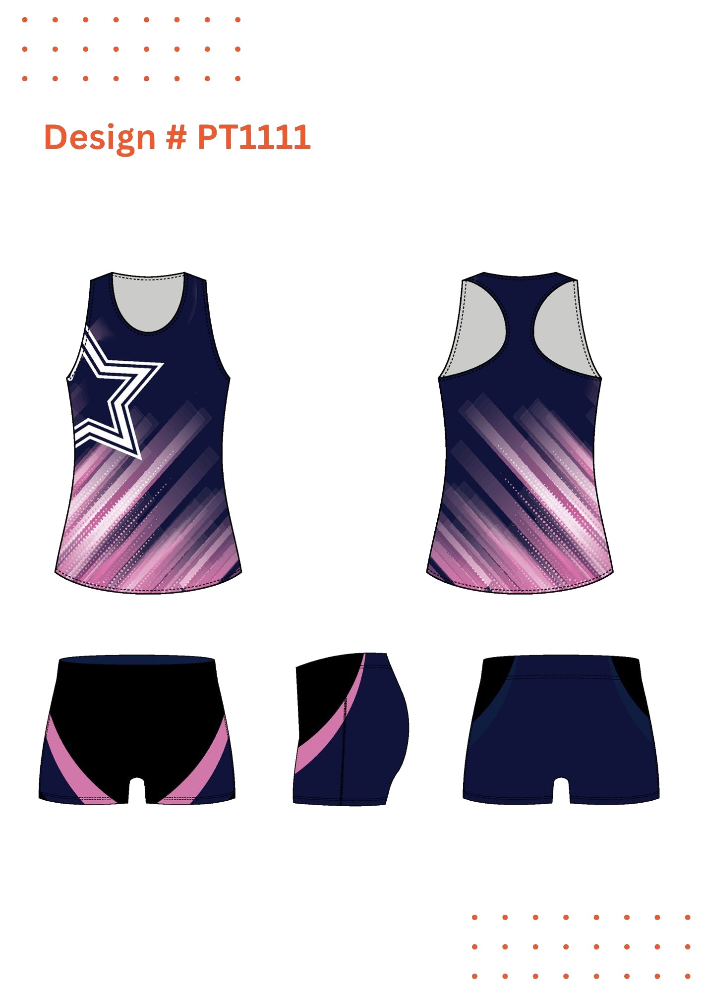 Custom Cheerleading Uniform Mockups