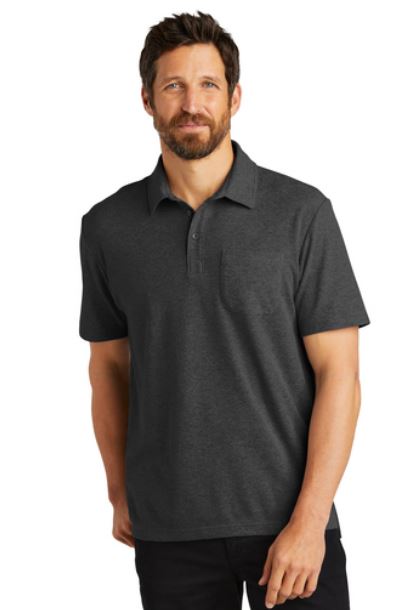 Cotton Blend Pique Pocket Polo