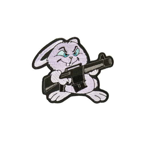 Machine Gun Bunny Novelty Embroidered Patch product image 1