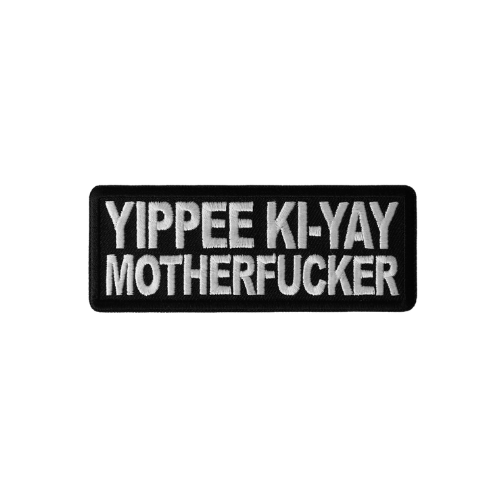 Yippee Ki Yay Text Embroidered Patch product image 1