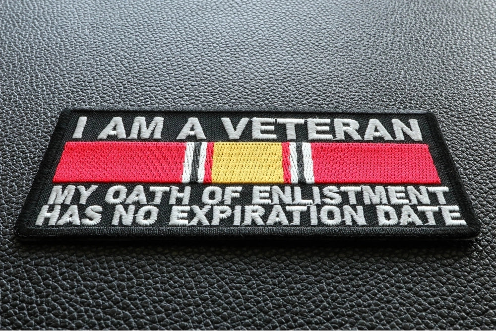 Veteran Oath No Expiration Embroidered Patch
