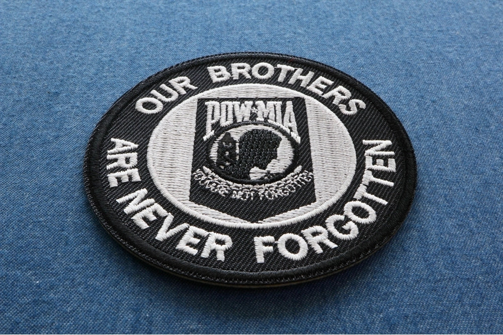Our Brothers Never Forgotten Embroidered Patch reverse and construction view