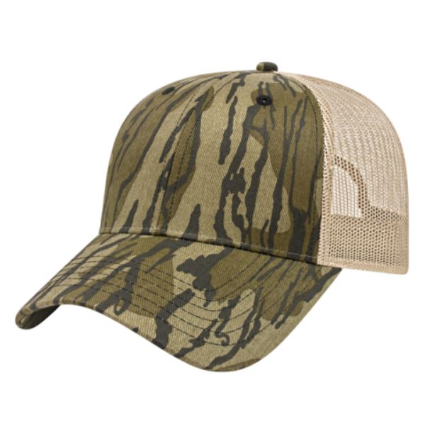 Camouflage Trucker Hat with Mesh Panel
