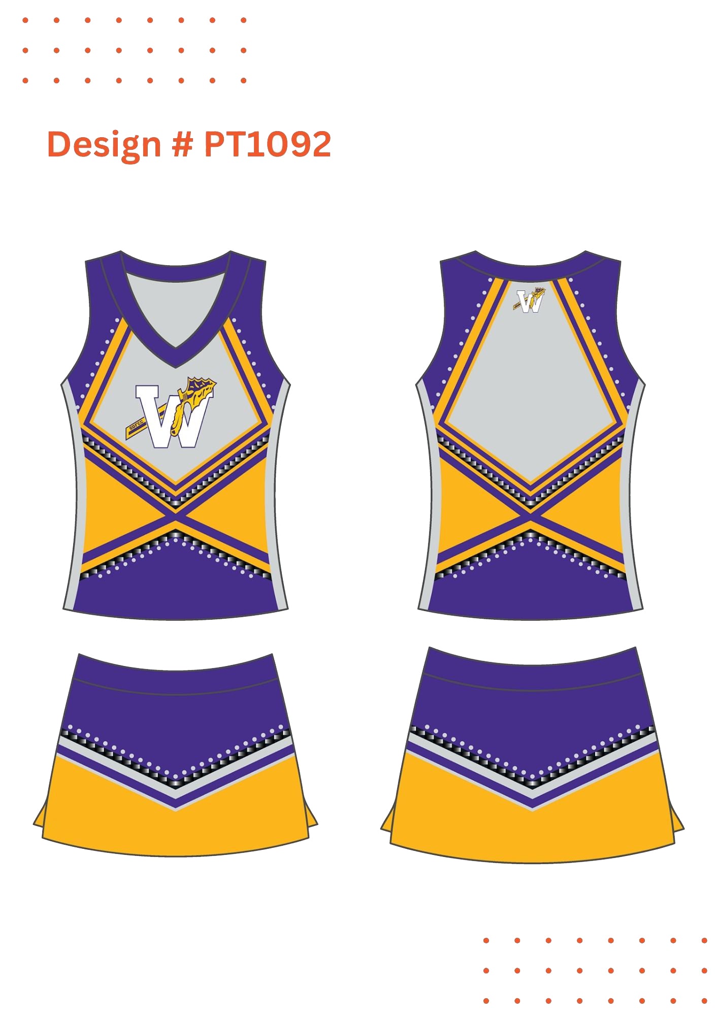 Custom Cheerleading Uniform Mockups