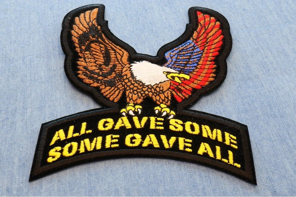 US POW MIA Upwing Eagle Rocker Embroidered Patch