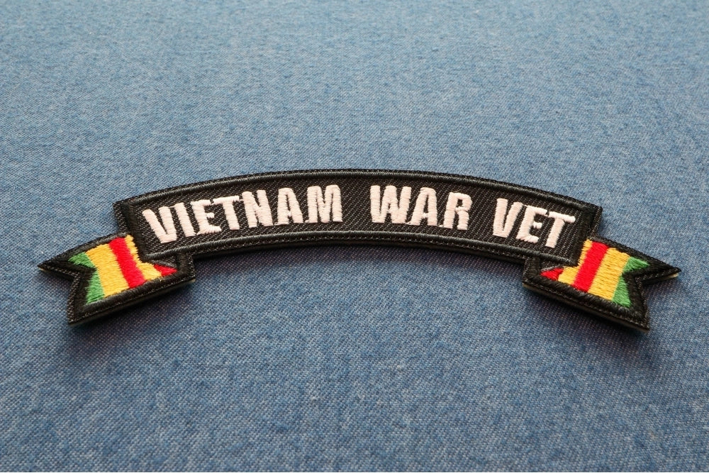 Vietnam War Vet Ribbon Small Rocker Patch