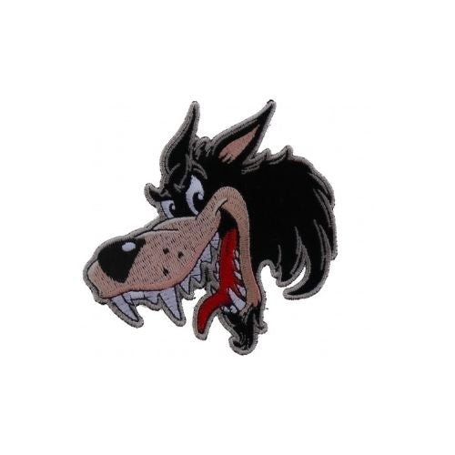 Wolf Iron-On Patch – Playful Wolf embroidery patch for Jackets & Bags (  4 x 4  inche )