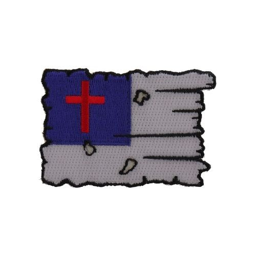 Tattered Christian Flag Embroidered Patch product image 1