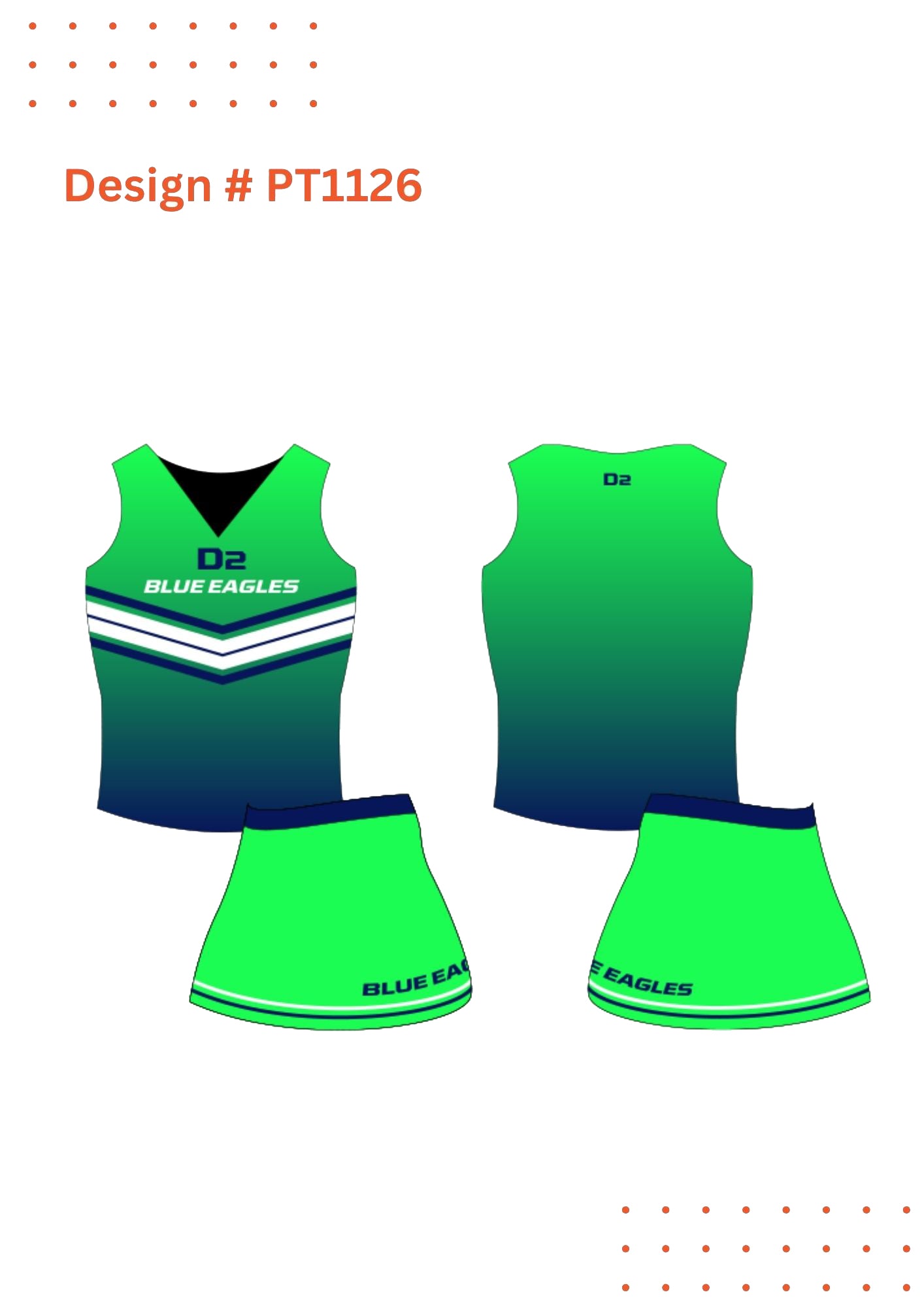 Custom Cheerleading Uniform Mockups