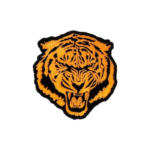 Orange Baron Tiger Embroidered Patch front product view