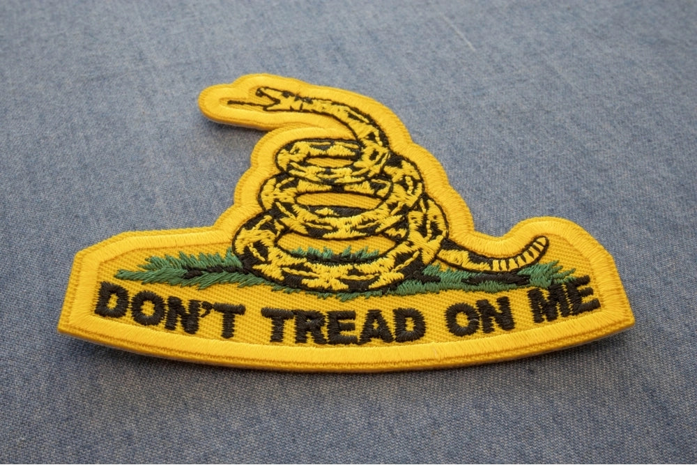 Don't Tread on Me Small Embroidered Patch actual product photo 4