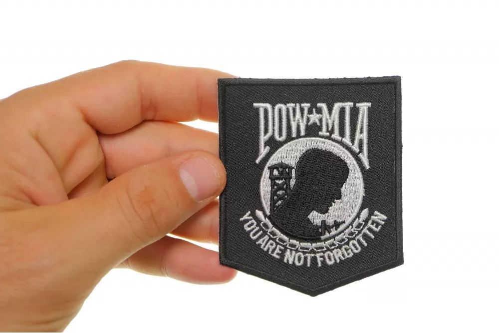 POW MIA Subdued Green Patch  ( 3 x 3 inches )