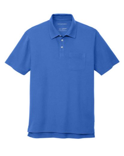 Cotton Blend Pique Pocket Polo