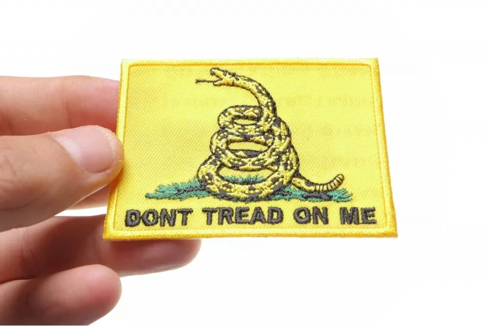 Gadsden Flag Don't Tread on Me Embroidered Patch apparel application view