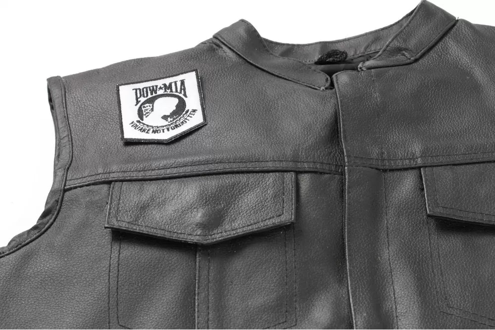 POW MIA Reflective Embroidered Patch shown for scale