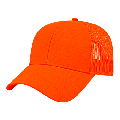 Solid Color Trucker Hat with Mesh Back