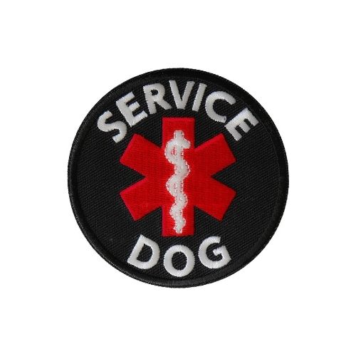 Service Dog Embroidered Patch front product view