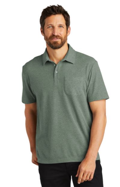 Cotton Blend Pique Pocket Polo