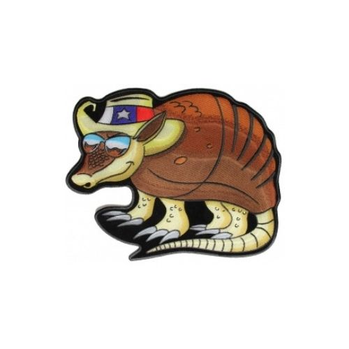 Texas Armadillo Embroidered Patch front product view