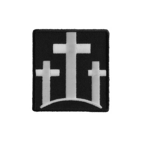Three Crosses Christian Embroidered Patch product image 1