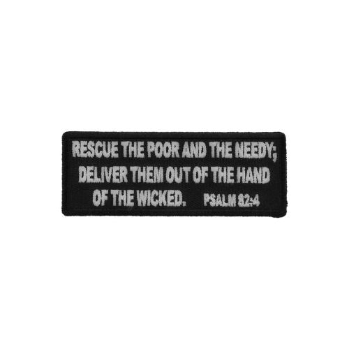 Psalm Rescue Poor Needy Embroidered Patch product image 1