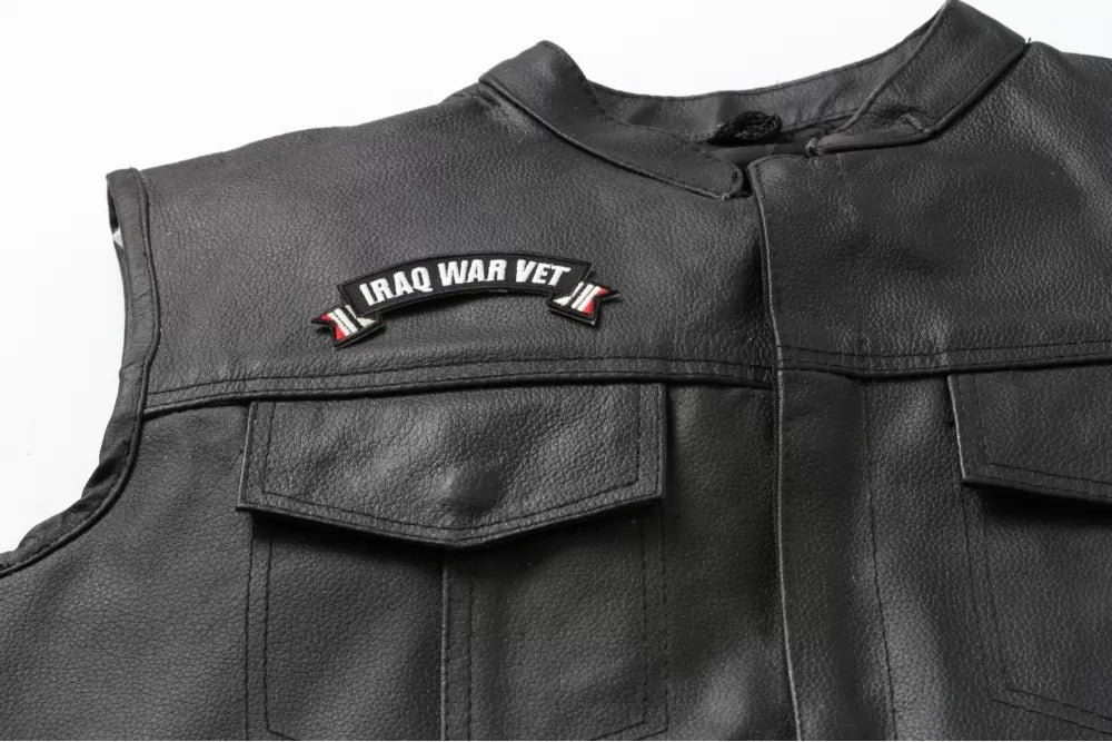 Iraq War Vet Ribbon Embroidered Patch apparel application view