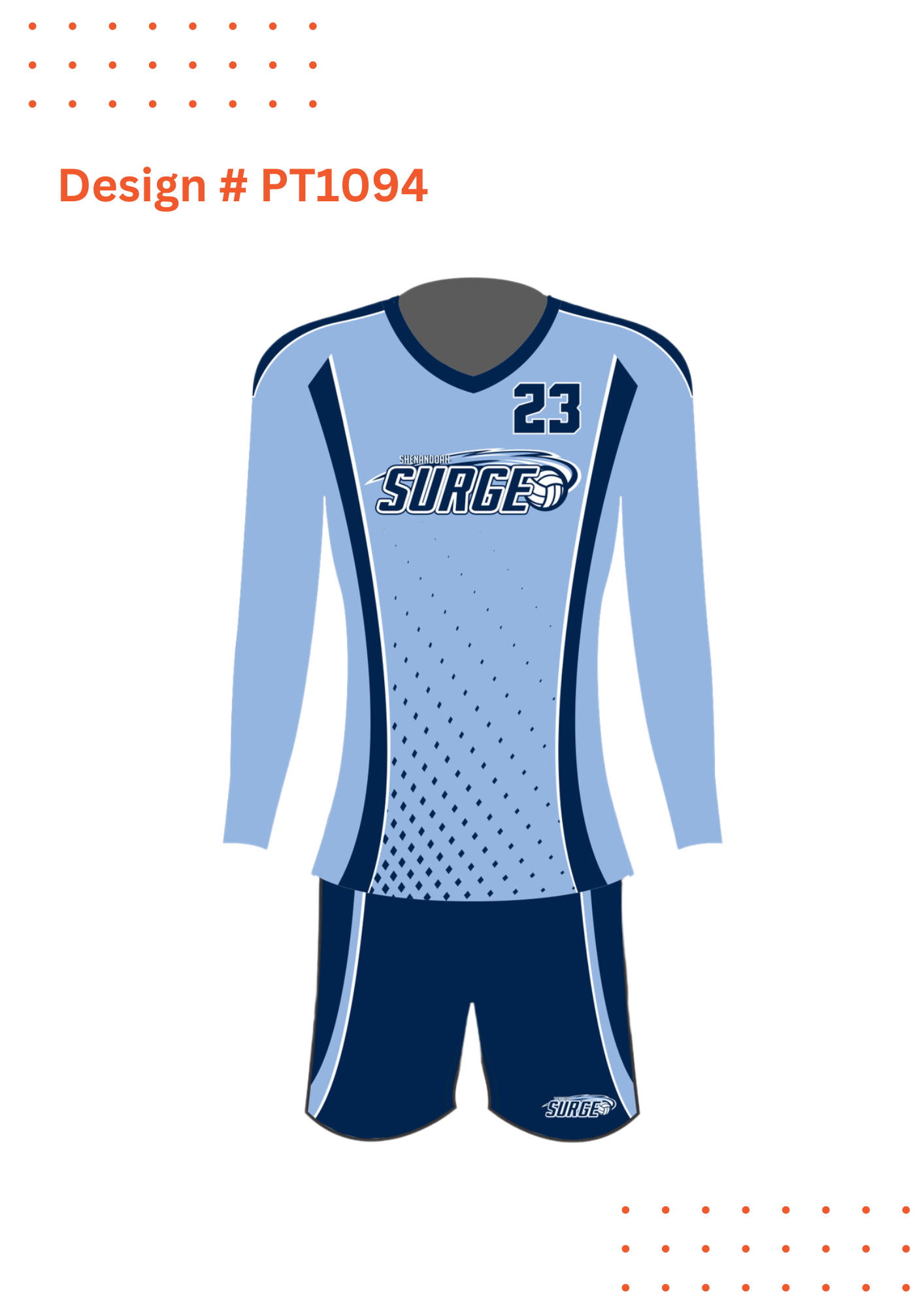 Custom Volleyball Uniform Mockups