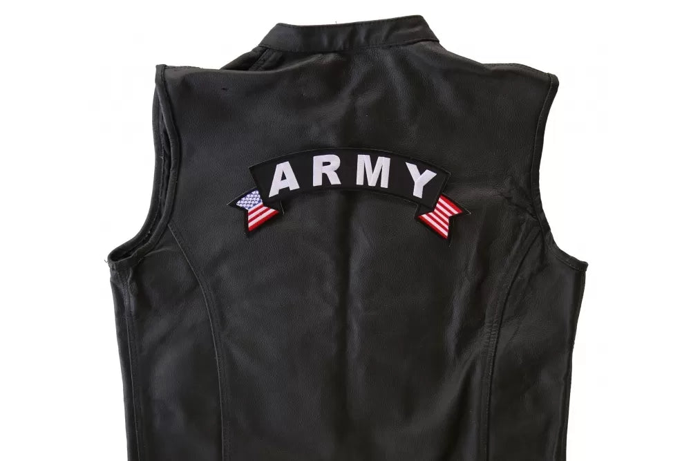 Army U.S. Flag Rocker Embroidered Patch apparel application view