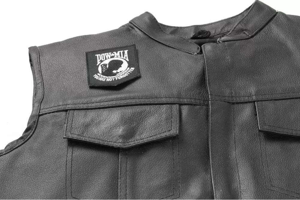 POW MIA Subdued Green Classic Embroidered Patch apparel application view