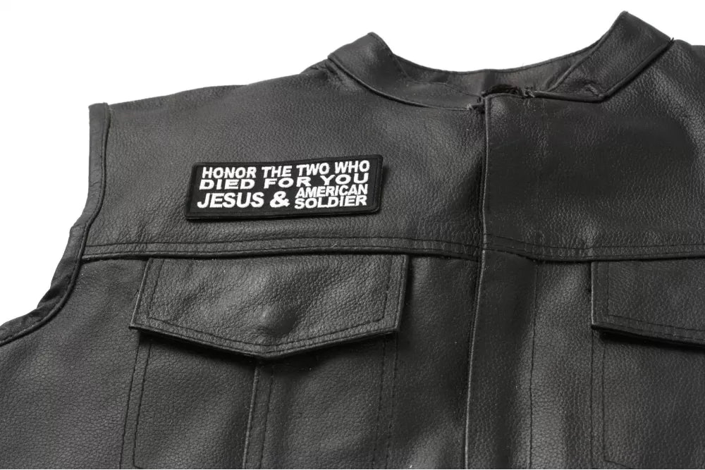 Honor the Two Who Died Embroidered Patch apparel application view
