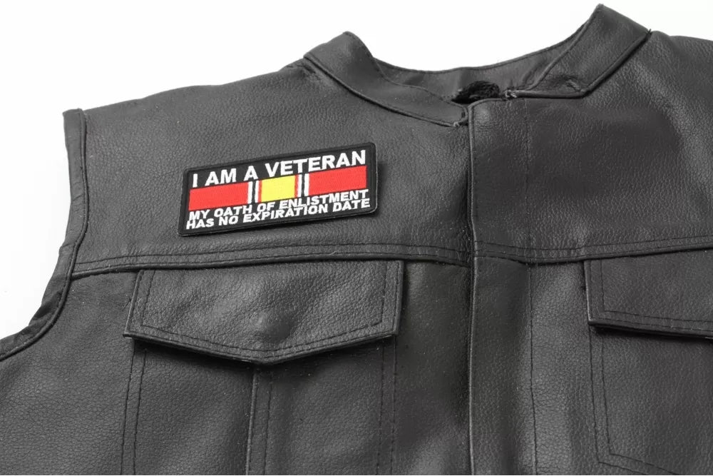 Veteran Oath No Expiration Embroidered Patch actual product photo 4