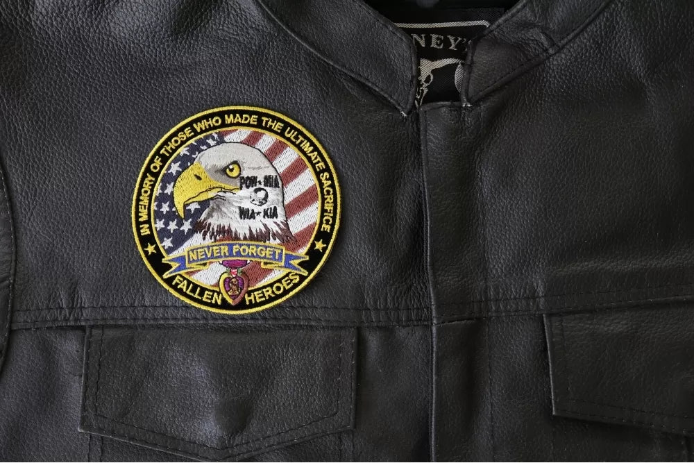Fallen Heroes Memorial Embroidered Patch apparel application view