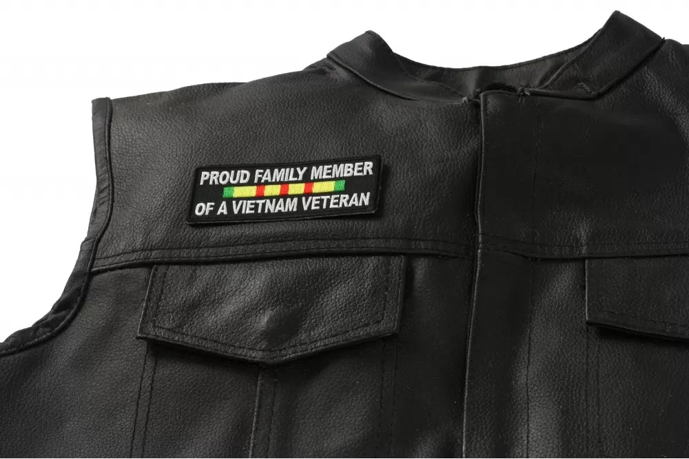 Proud Family Vietnam Vet Embroidered Patch apparel application view