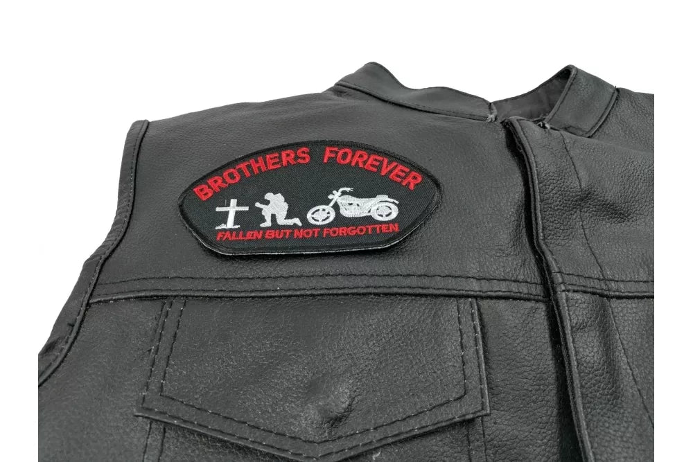 Brothers Forever Embroidered Patch apparel application view