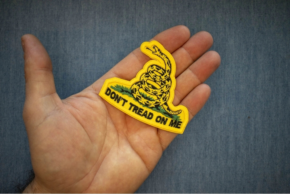 Don't Tread on Me Small Embroidered Patch actual product photo 5