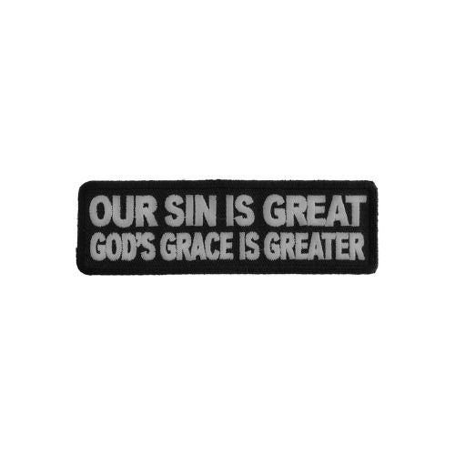 God's Grace Is Greater Embroidered Patch product image 1